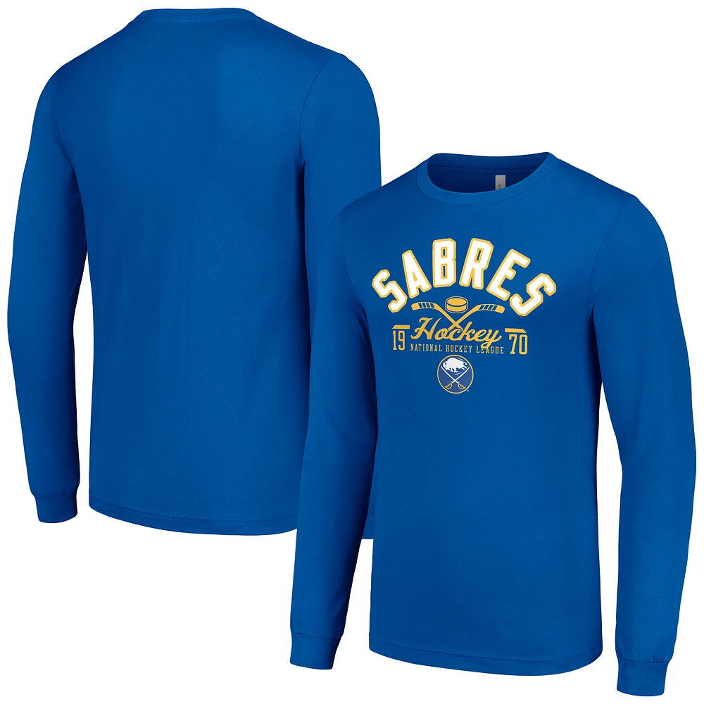 Men's Starter Royal Buffalo Sabres Puck Long Sleeve T-Shirt
