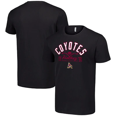 Men's Starter Black Arizona Coyotes Half Puck T-Shirt