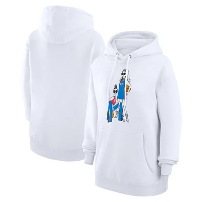 Women's G-III 4Her by Carl Banks White Oklahoma City Thunder Basketball Girls Fleece Pullover Hoodie