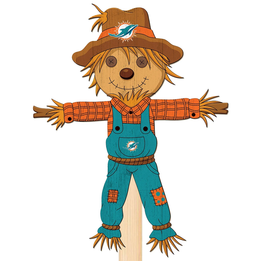 Miami Dolphins 12" Scarecrow Yard Stake