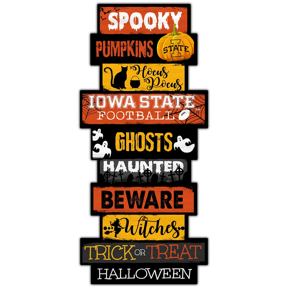 Iowa State Cyclones 24'' Halloween Celebration Stack Sign