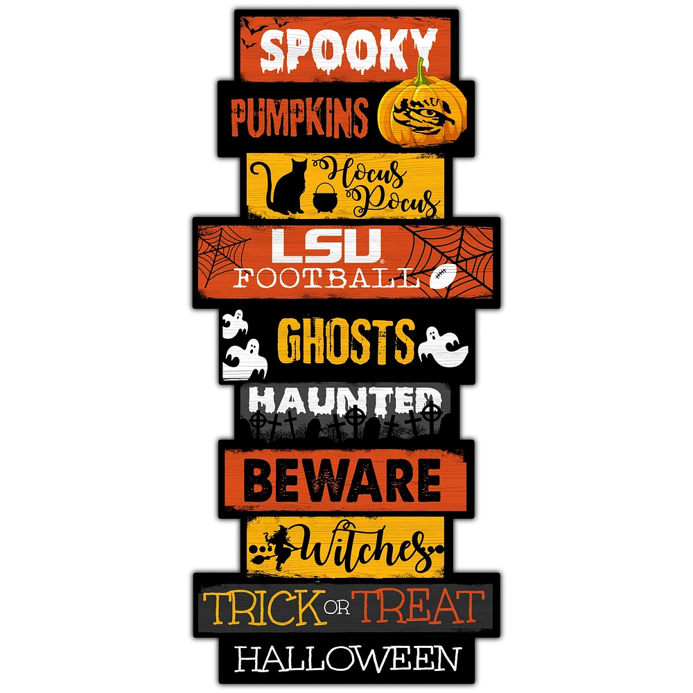 LSU Tigers 24'' Halloween Celebration Stack Sign