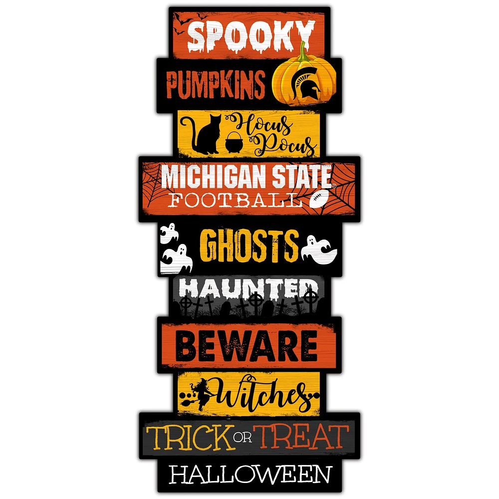 Michigan State Spartans 24'' Halloween Celebration Stack Sign