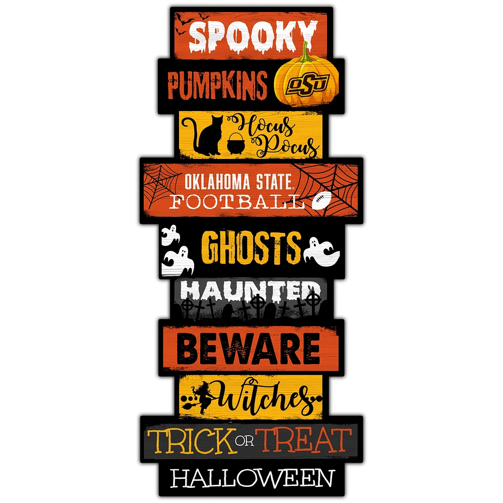 Oklahoma State Cowboys 24'' Halloween Celebration Stack Sign