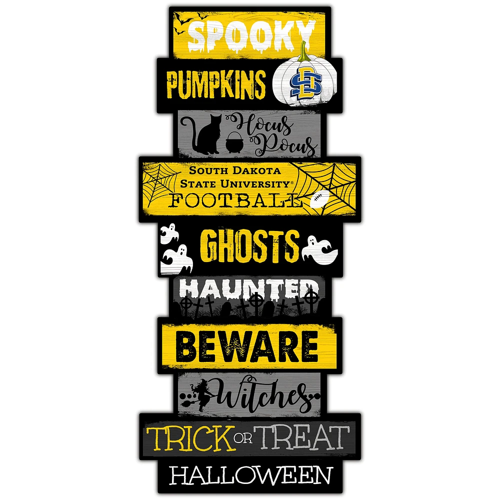 South Dakota State Jackrabbits 24'' Halloween Celebration Stack Sign