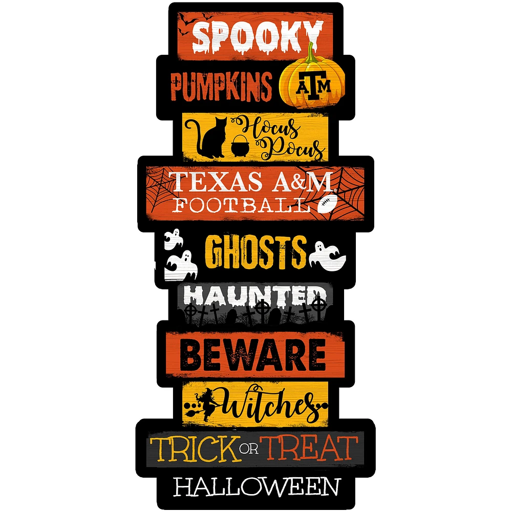 Texas A&M Aggies 24'' Halloween Celebration Stack Sign