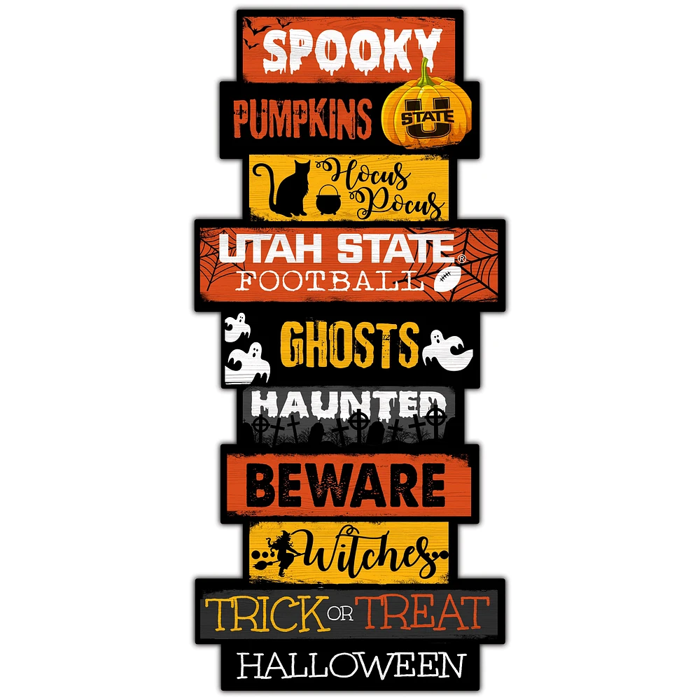 Utah State Aggies 24'' Halloween Celebration Stack Sign