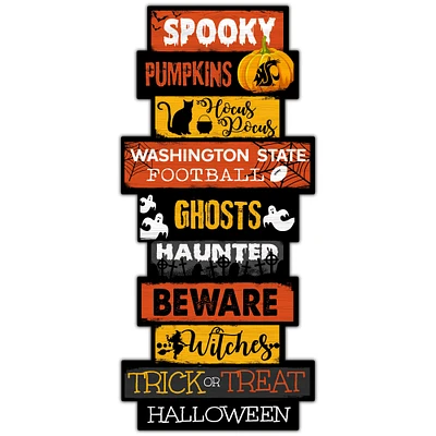 Washington State Cougars 24'' Halloween Celebration Stack Sign
