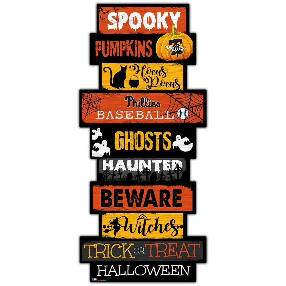 Philadelphia Phillies 24'' Halloween Celebration Stack Sign