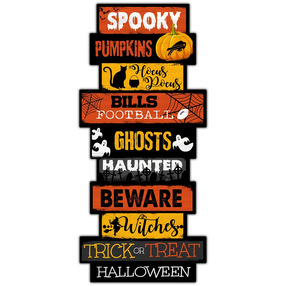 Buffalo Bills 24'' Halloween Celebration Stack Sign