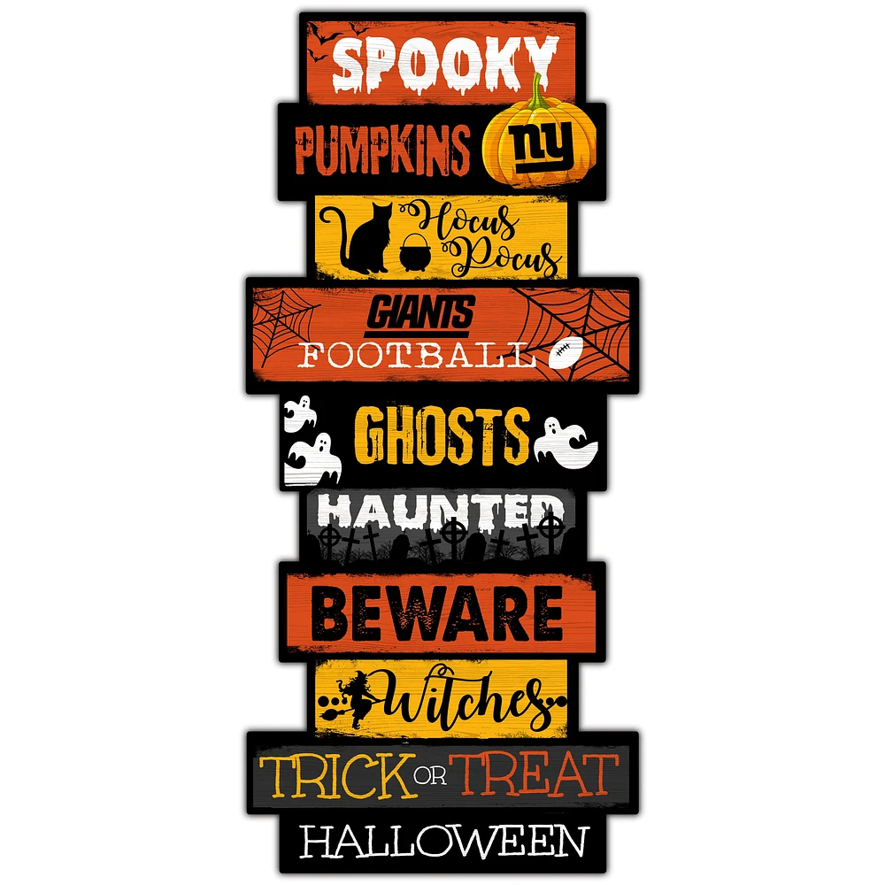 New York Giants 24'' Halloween Celebration Stack Sign