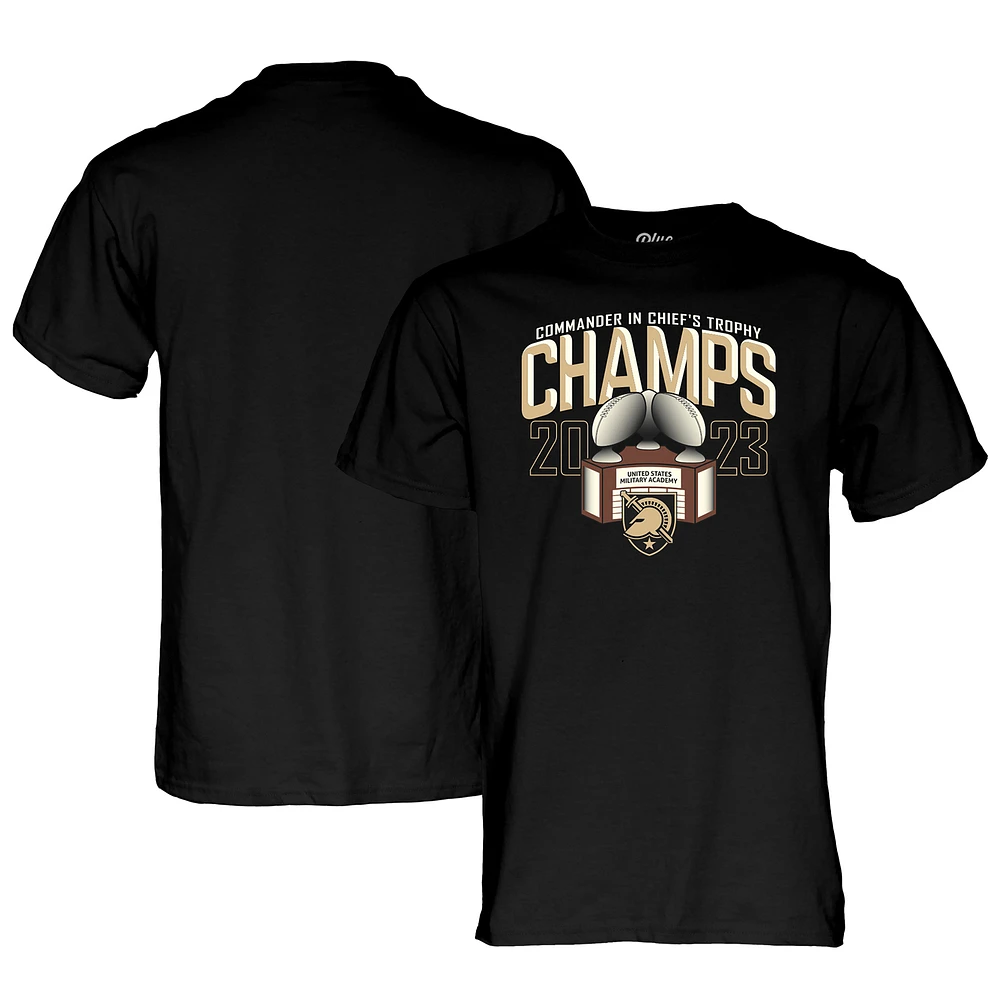 Men's Blue 84 Black Army Knights 2023 Commander-in-Chief's Trophy Winner T-Shirt