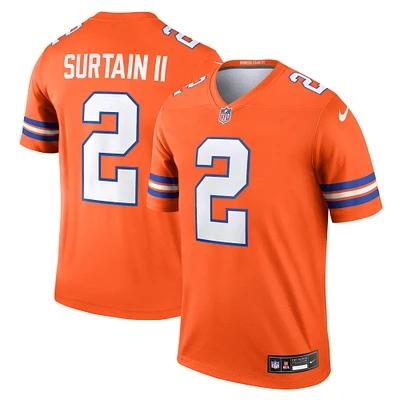 Men's Nike Patrick Surtain II Orange Denver Broncos Legend Player Performance Top