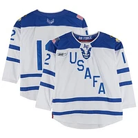 Air Force Falcons Team-Issued #12 White Jersey with Atlantic Hockey Patch from the Hockey Program