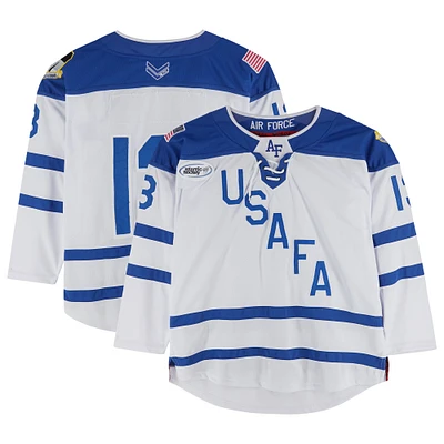Air Force Falcons Team-Issued #13 White Jersey with Atlantic Hockey Patch from the Hockey Program