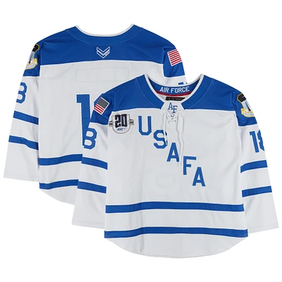 Air Force Falcons Team-Issued #18 Jersey with 20th Anniversary Patch from the Hockey Program