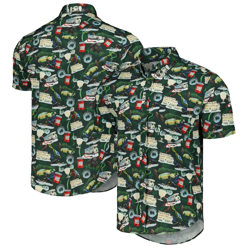 Unisex RSVLTS Green Christmas Vacation Gris The Season KUNUFLEX Button-Down Shirt