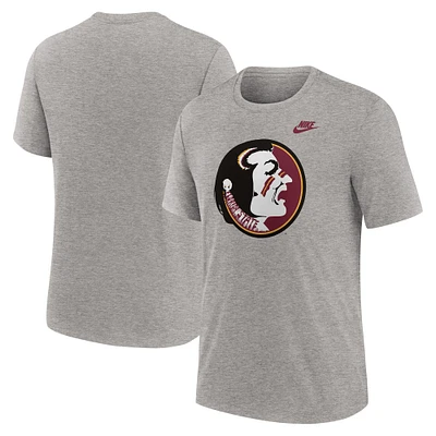 Men's Nike Heather Florida State Seminoles Blitz Legacy Primary Tri-Blend T-Shirt