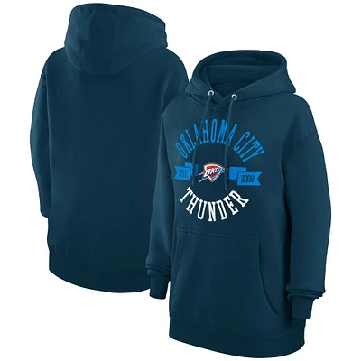 Women's G-III 4Her by Carl Banks Navy Oklahoma City Thunder Pullover Hoodie