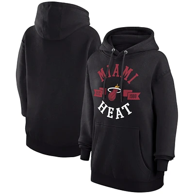 Women's G-III 4Her by Carl Banks Black Miami Heat City Pullover Hoodie