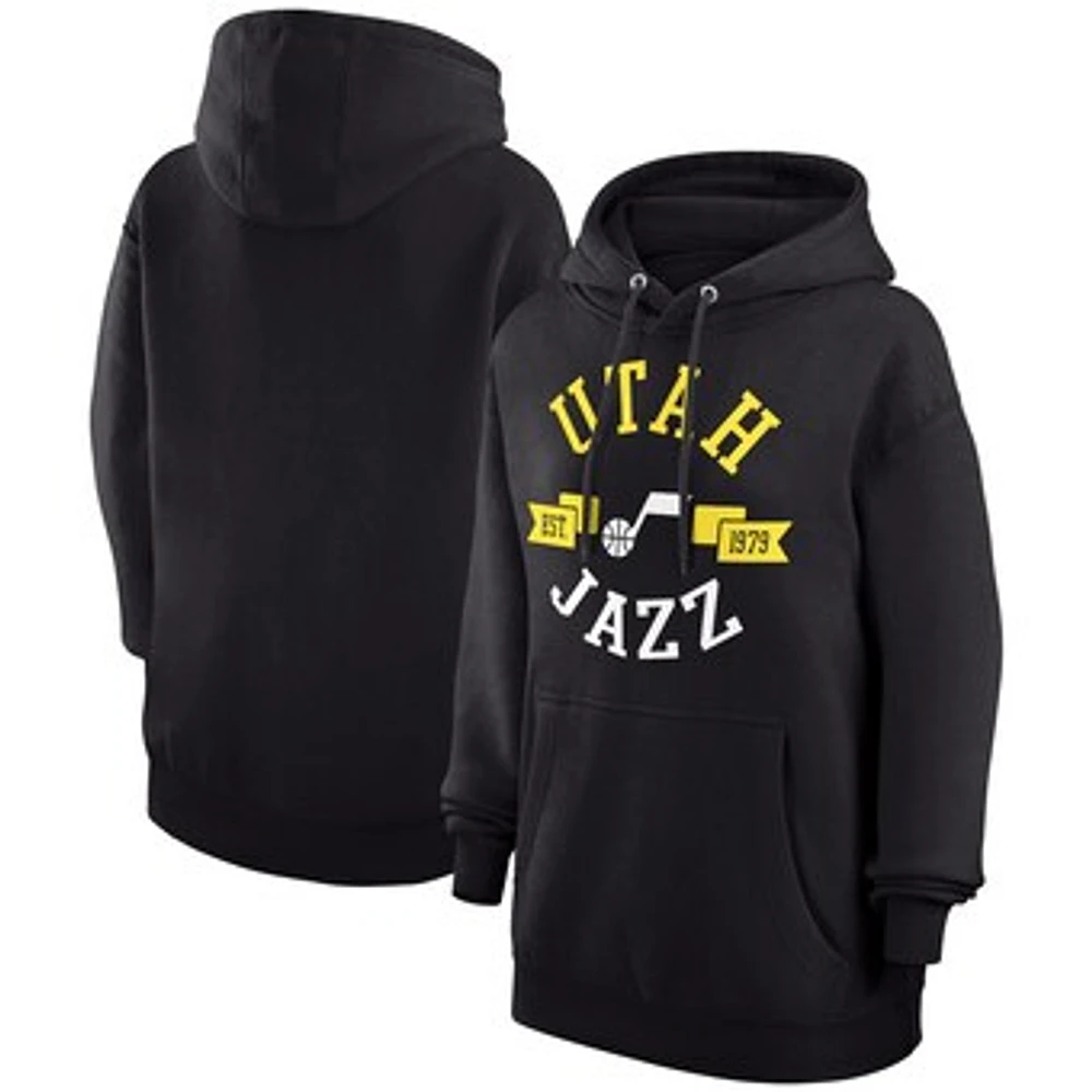 Women's G-III 4Her by Carl Banks Black Utah Jazz City Pullover Hoodie