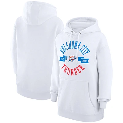 Women's G-III 4Her by Carl Banks White Oklahoma City Thunder Pullover Hoodie