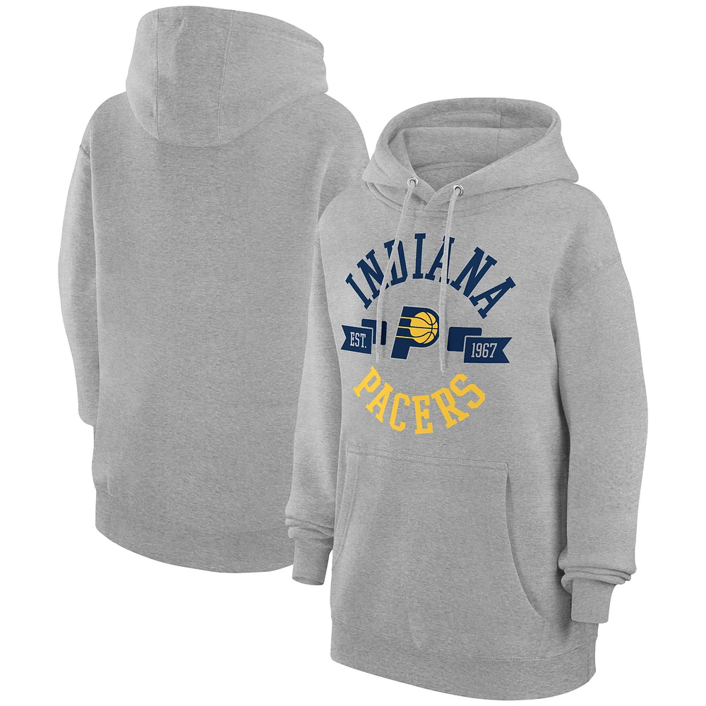 Women's G-III 4Her by Carl Banks Heather Gray Indiana Pacers City Pullover Hoodie