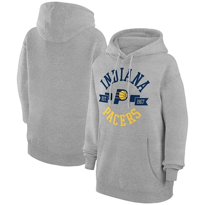 Women's G-III 4Her by Carl Banks Heather Gray Indiana Pacers City Pullover Hoodie