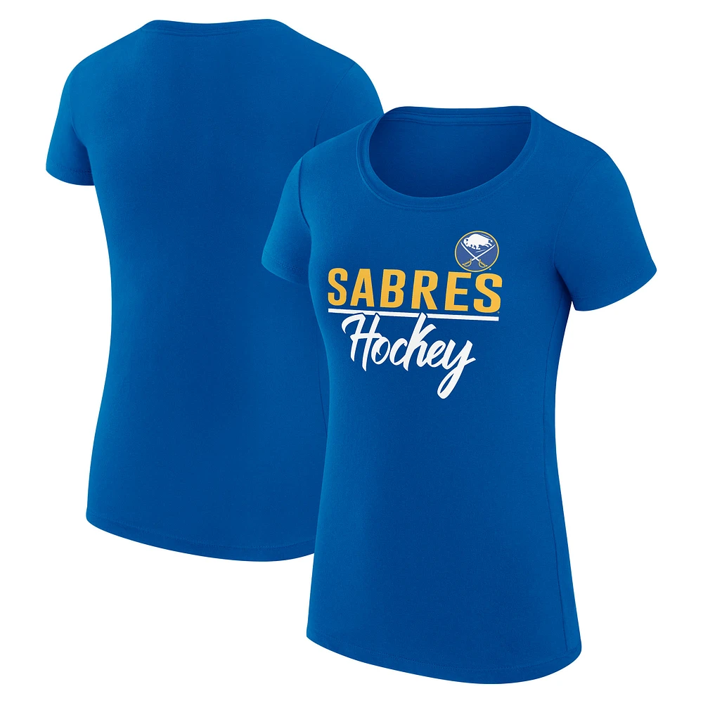 Women's G-III 4Her by Carl Banks Royal Buffalo Sabres Super-Slim Fit Lightweight Team Sport T-Shirt