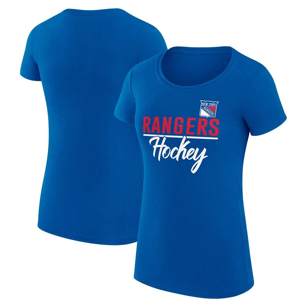 Women's G-III 4Her by Carl Banks New York Rangers Super-Slim Fit Lightweight Team Sport T-Shirt