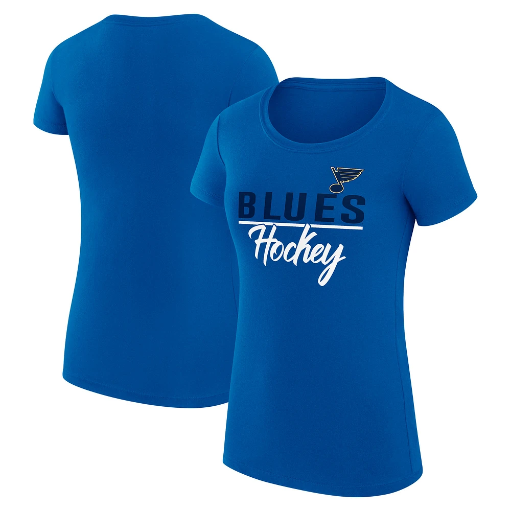 Women's G-III 4Her by Carl Banks St. Louis Blues Super-Slim Fit Lightweight Team Sport T-Shirt