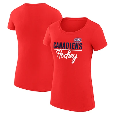 Women's G-III 4Her by Carl Banks Montreal Canadiens Super-Slim Fit Lightweight Team Sport T-Shirt