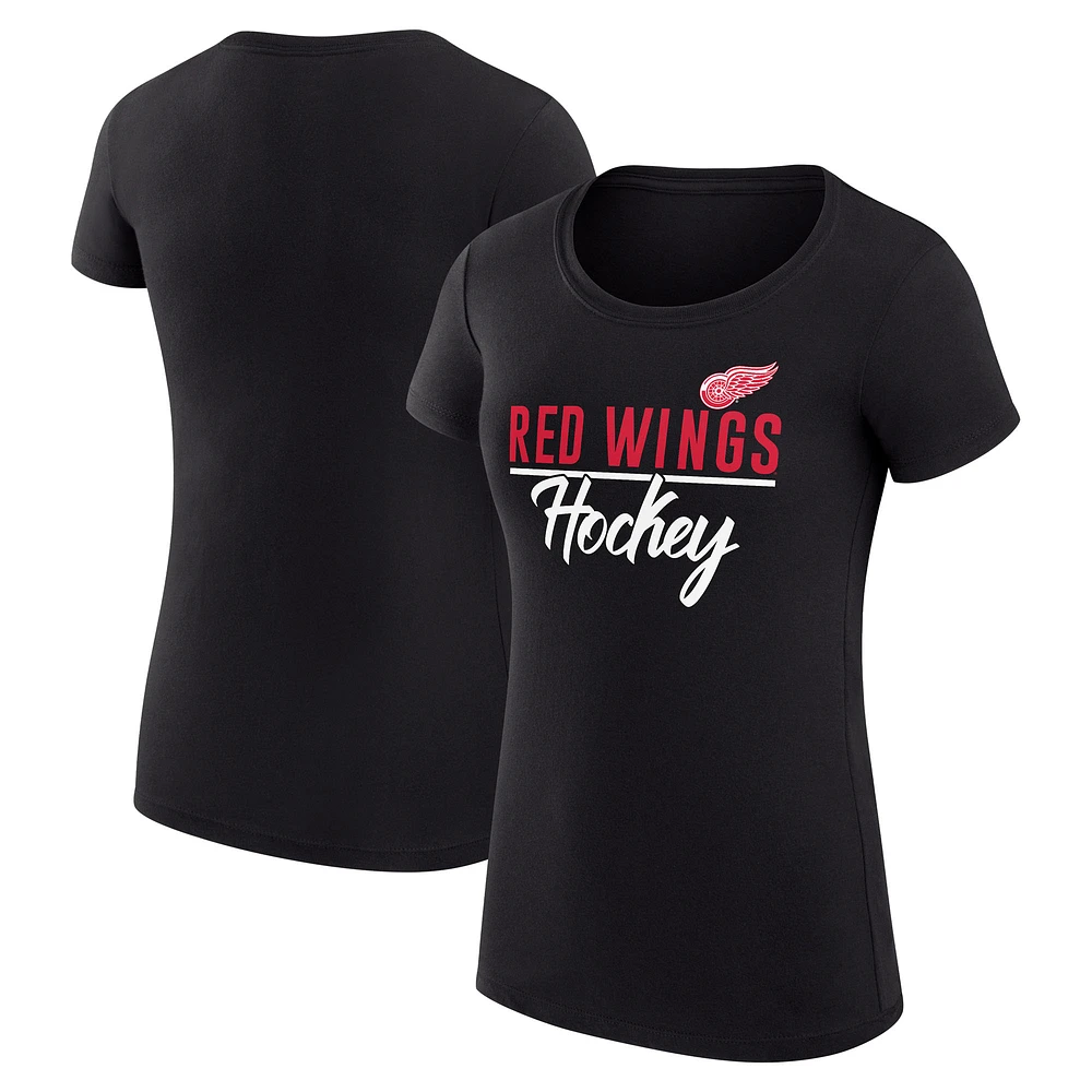 Women's G-III 4Her by Carl Banks Detroit Red Wings Super-Slim Fit Lightweight Team Sport T-Shirt