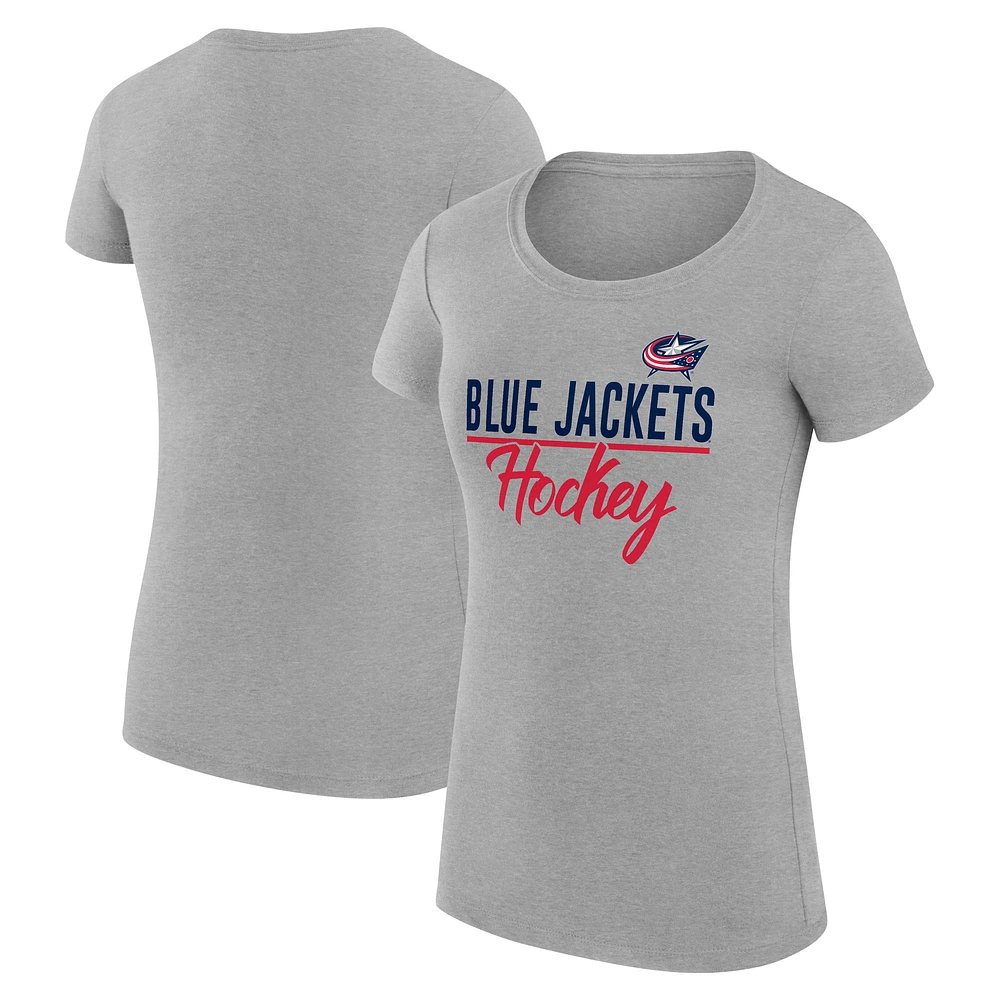 Women's G-III 4Her by Carl Banks Columbus Blue Jackets Super-Slim Fit Lightweight Team Sport T-Shirt