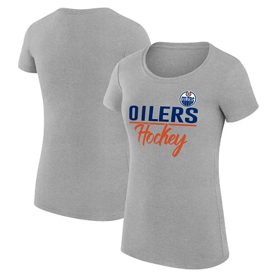 Women's G-III 4Her by Carl Banks Edmonton Oilers Super-Slim Fit Lightweight Team Sport T-Shirt