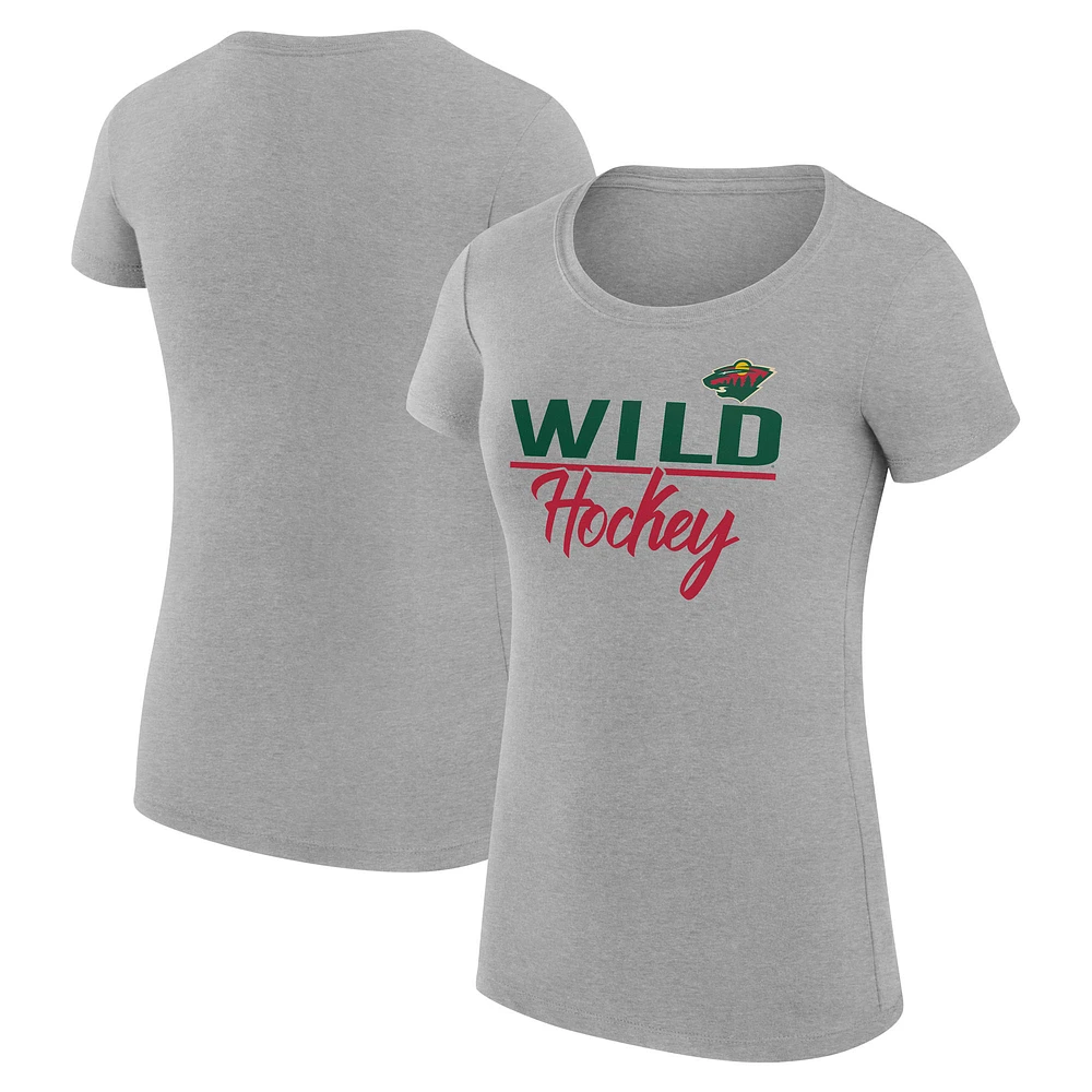 Women's G-III 4Her by Carl Banks Minnesota Wild Super-Slim Fit Lightweight Team Sport T-Shirt