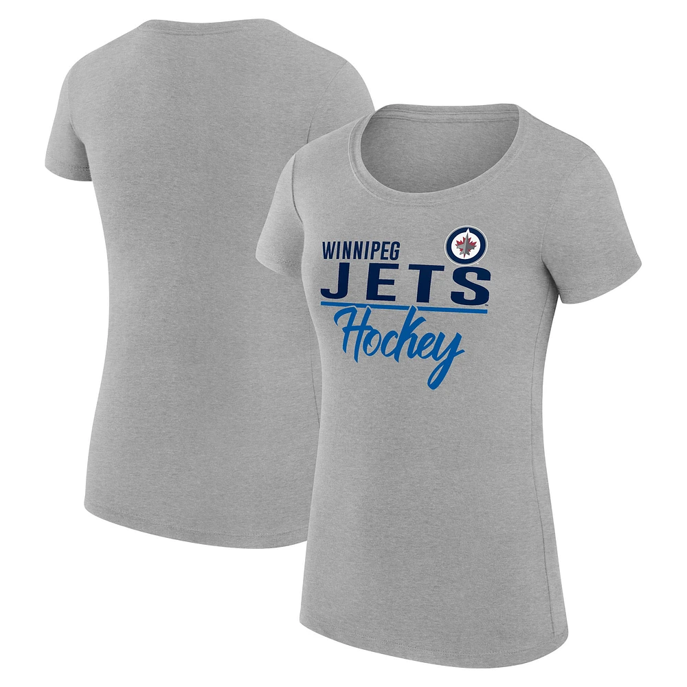 Women's G-III 4Her by Carl Banks Winnipeg Jets Super-Slim Fit Lightweight Team Sport T-Shirt