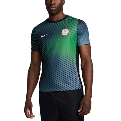 Men's Nike Gray Nigeria National Team 2024 Academy Pro Pre-Match Top