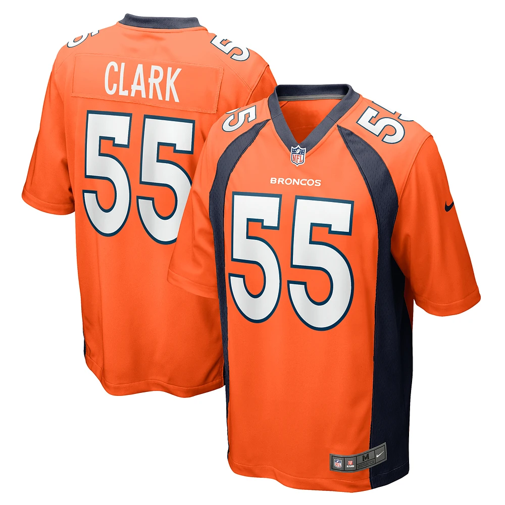 Men's Nike Frank Clark Orange Denver Broncos Team Game Jersey