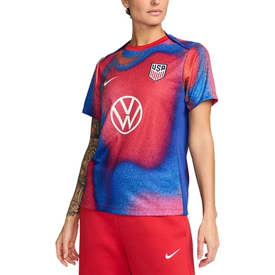 Women's Nike Red USMNT 2024 Academy Pro Pre-Match Top