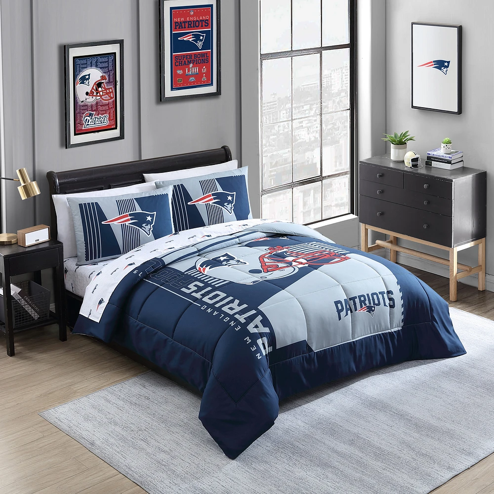 New England Patriots Full Size Bed In A Bag Set