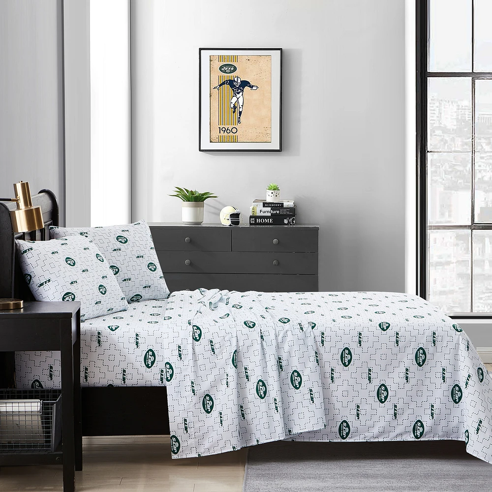 New York Jets Queen Bedding Sheet Set