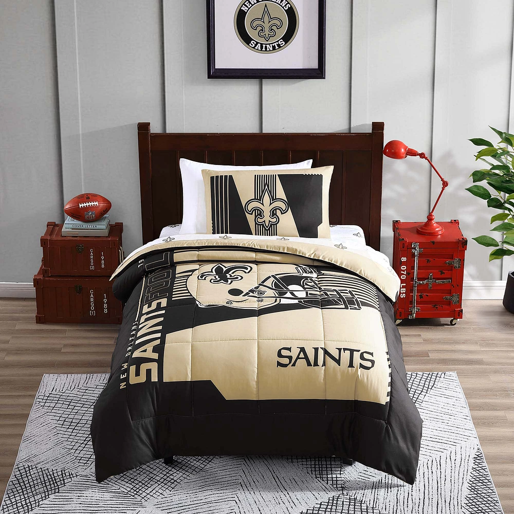 New Orleans Saints Twin Size Bed In A Bag Set