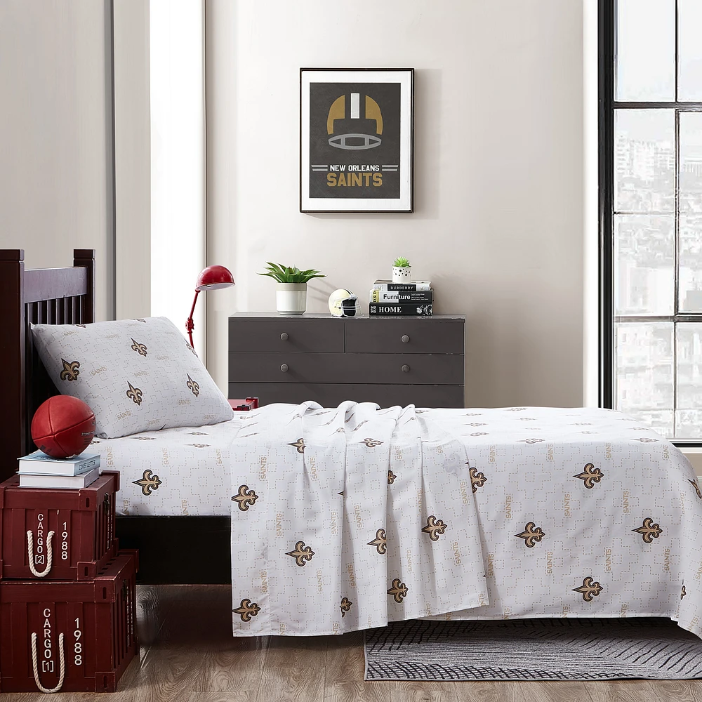 New Orleans Saints Twin Bedding Sheet Set