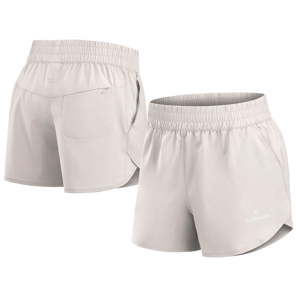Women's Fanatics White Georgia Bulldogs Studio Woven Vibe Shorts