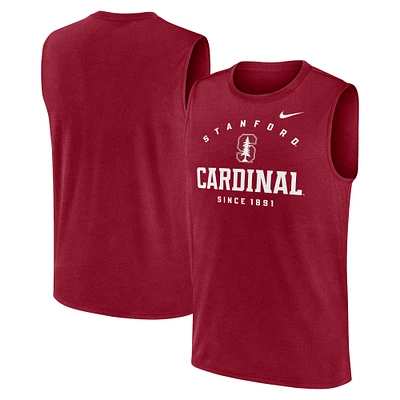 Men's Nike Cardinal Stanford Primetime Legend Mascot Lock Up Performance Muscle Tank Top