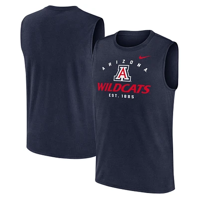 Men's Nike Navy Arizona Wildcats Primetime Legend Mascot Lock Up Performance Muscle Tank Top