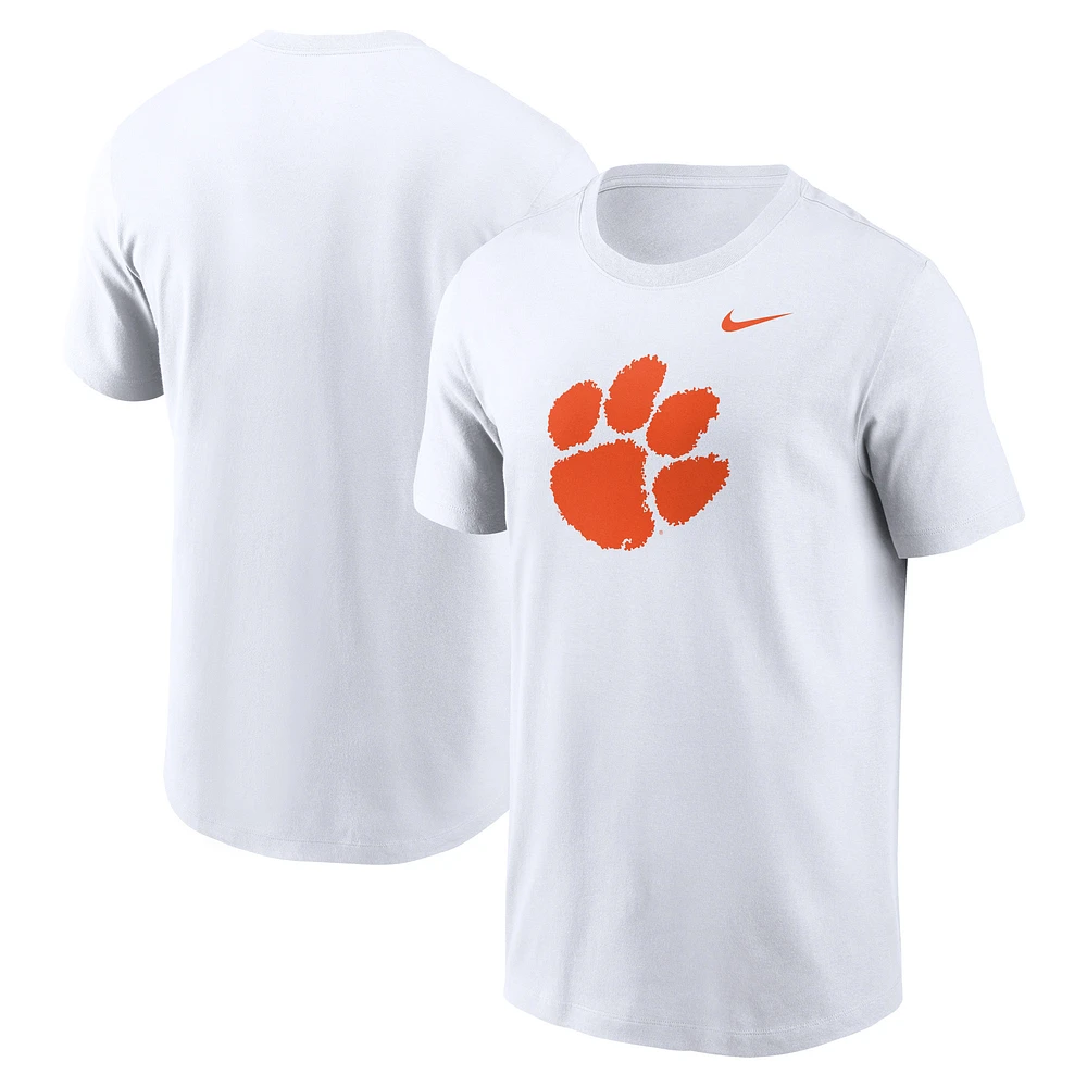 Men's Nike White Clemson Tigers Primetime Evergreen Logo T-Shirt