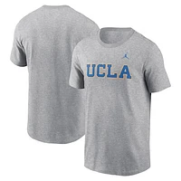 Men's Jordan Brand Heather Gray UCLA Bruins Primetime Wordmark T-Shirt