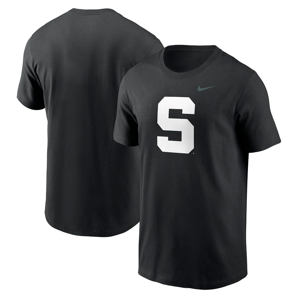 Men's Nike Black Michigan State Spartans Primetime Alternate Logo T-Shirt